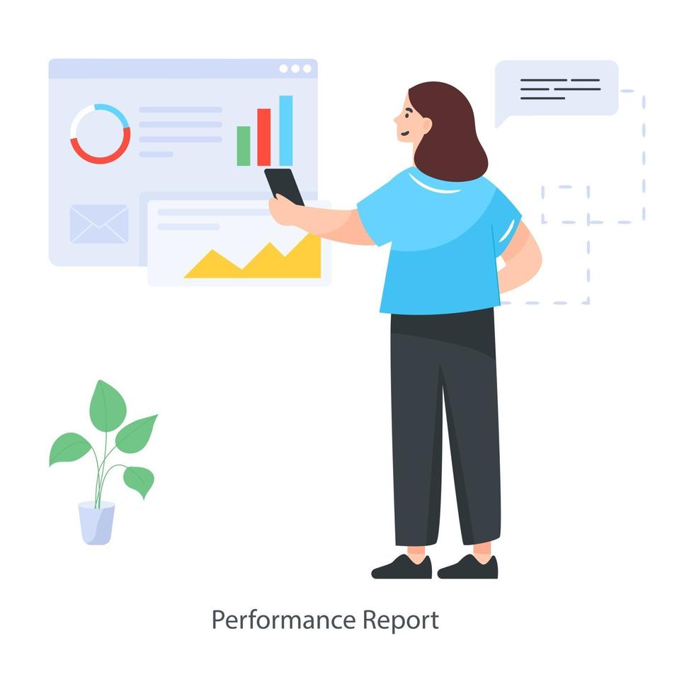 Performance Report Design vector