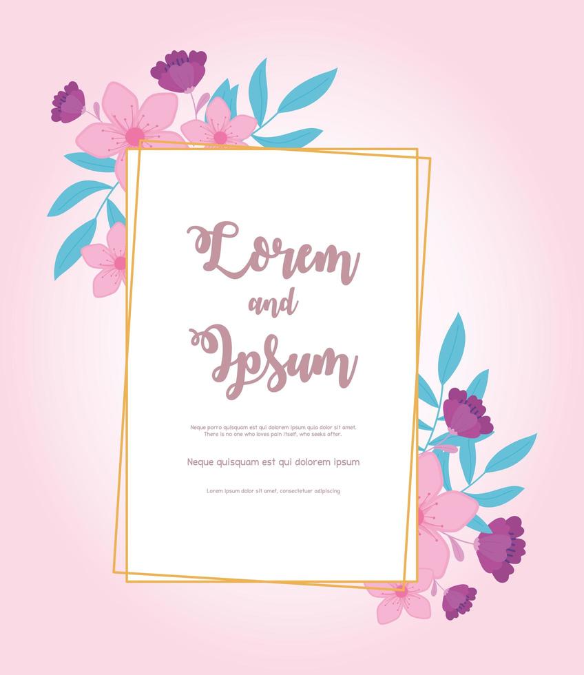 flowers wedding, save the date, decorative rustic flowers decoration banner vector