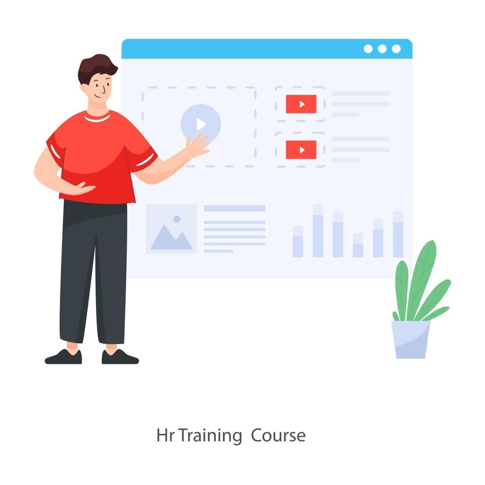 Hr Training Course Design vector