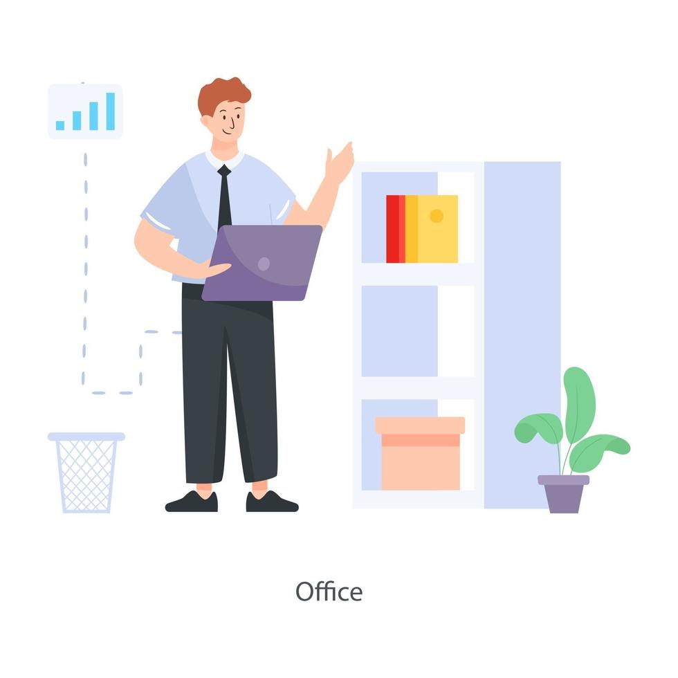 Office Scenario Concept vector