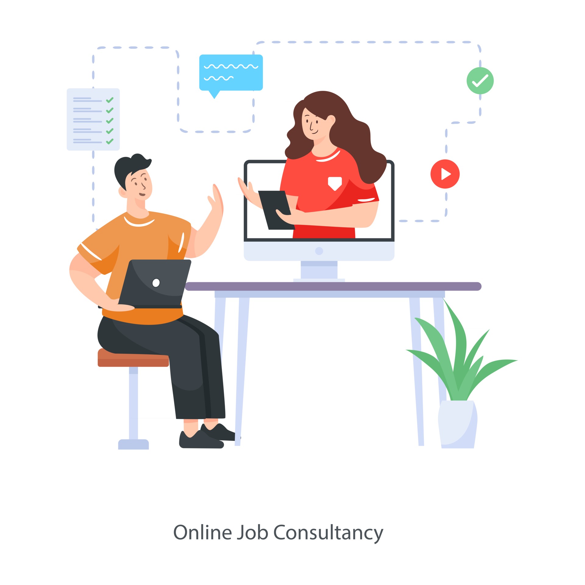 Online Job Consultancy 2667524 Vector Art at Vecteezy