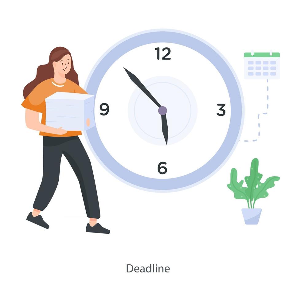 Deadline Design Concept vector