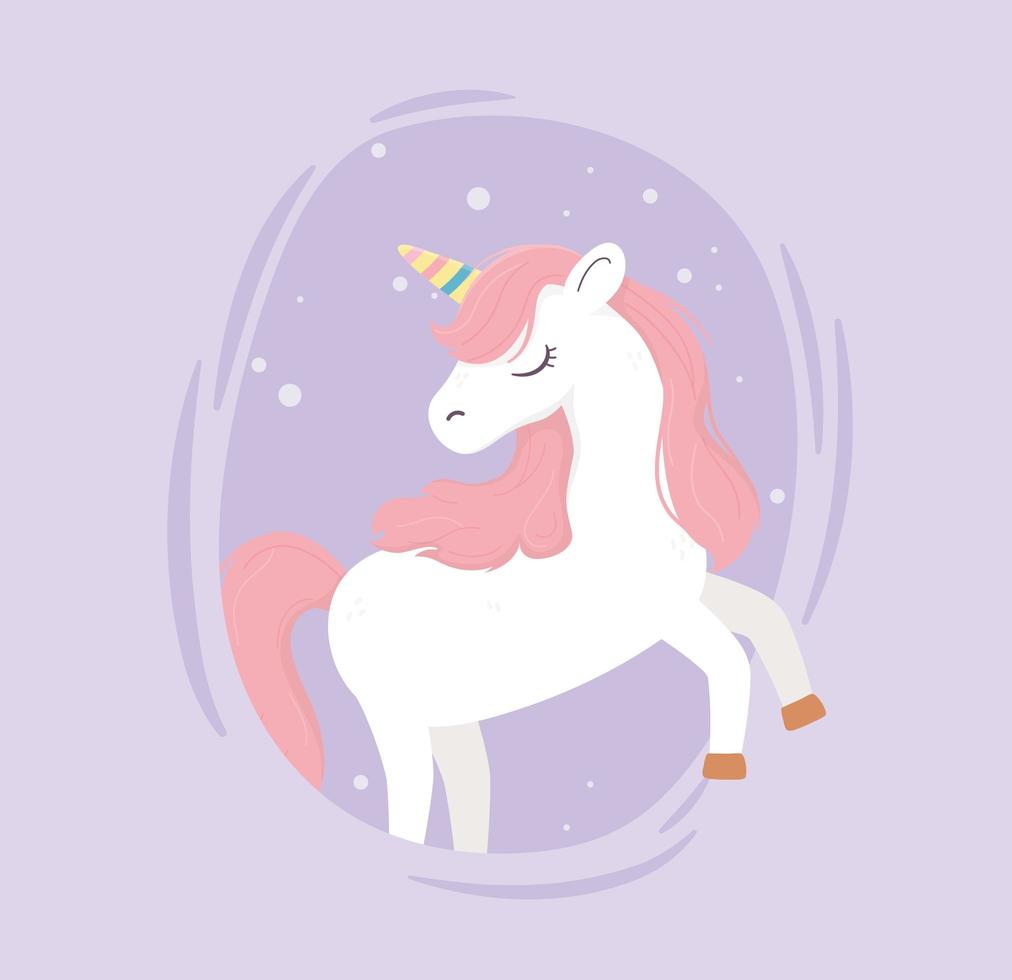 unicorn fantasy magic dream cute cartoon vector