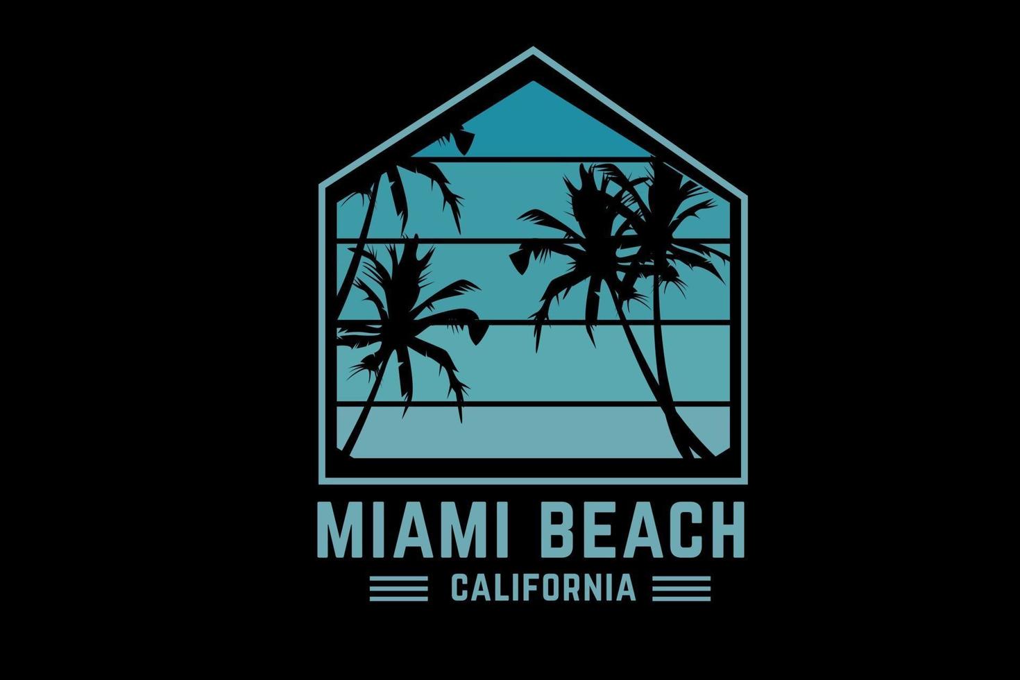 miami beach color verde vector