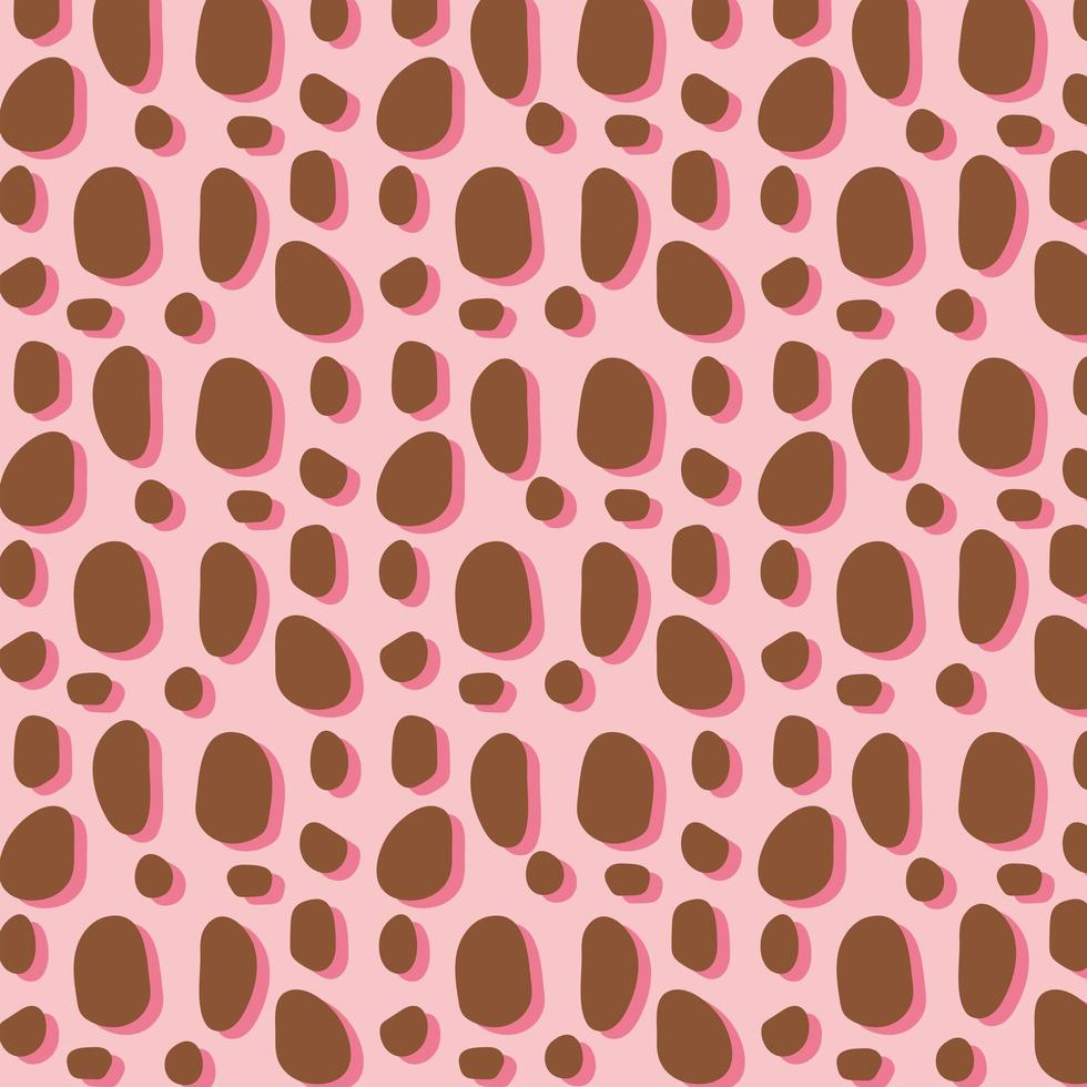 animal skin print pattern, brown spotted repeat fabric texture vector