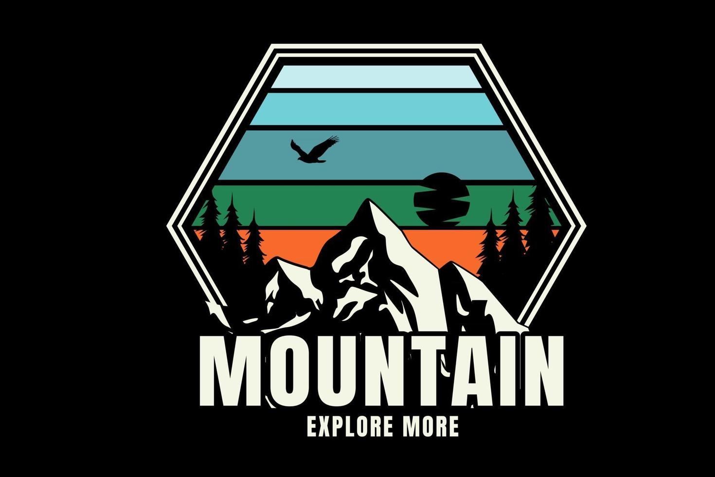 mountain explore more color blue green and cream vector