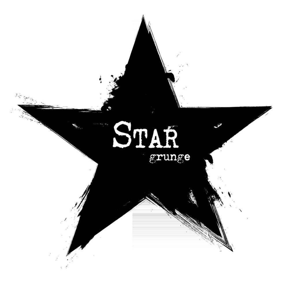 vector de estilo grunge de forma de estrella