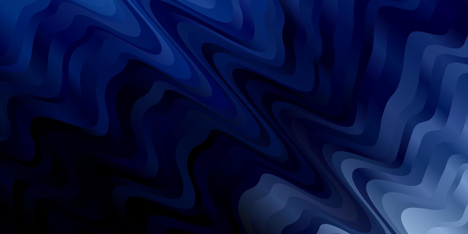Dark BLUE vector pattern with lines Illustration in halftone style with gradient curves Pattern for booklets leaflets