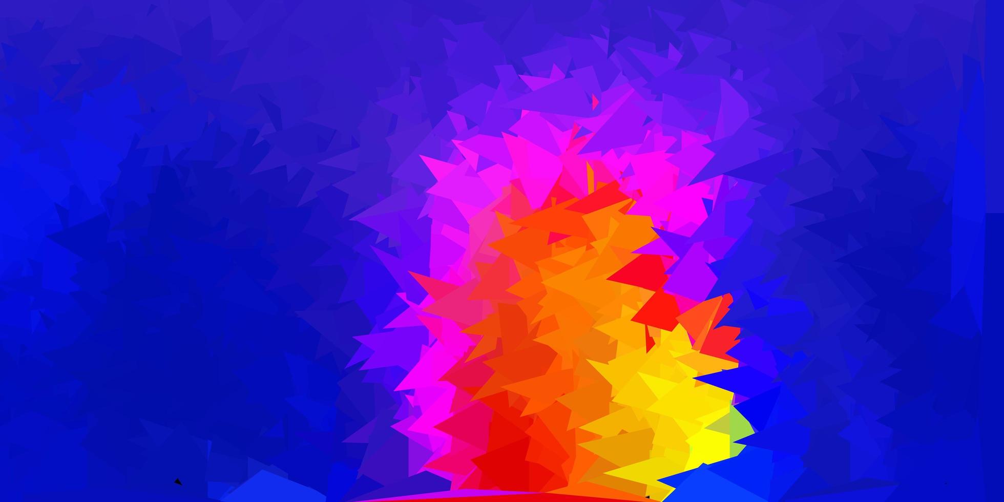 Dark blue yellow vector abstract triangle texture
