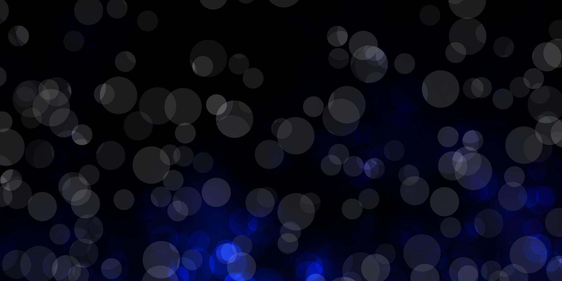 Dark BLUE vector texture with disks Abstract decorative design in gradient style with bubbles Design for posters banners