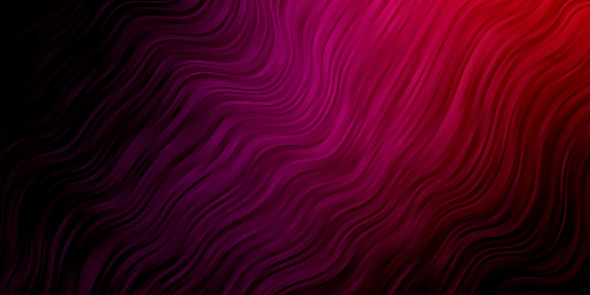 Dark Purple Pink vector texture with wry lines Bright sample with colorful bent lines shapes Best design for your ad poster banner