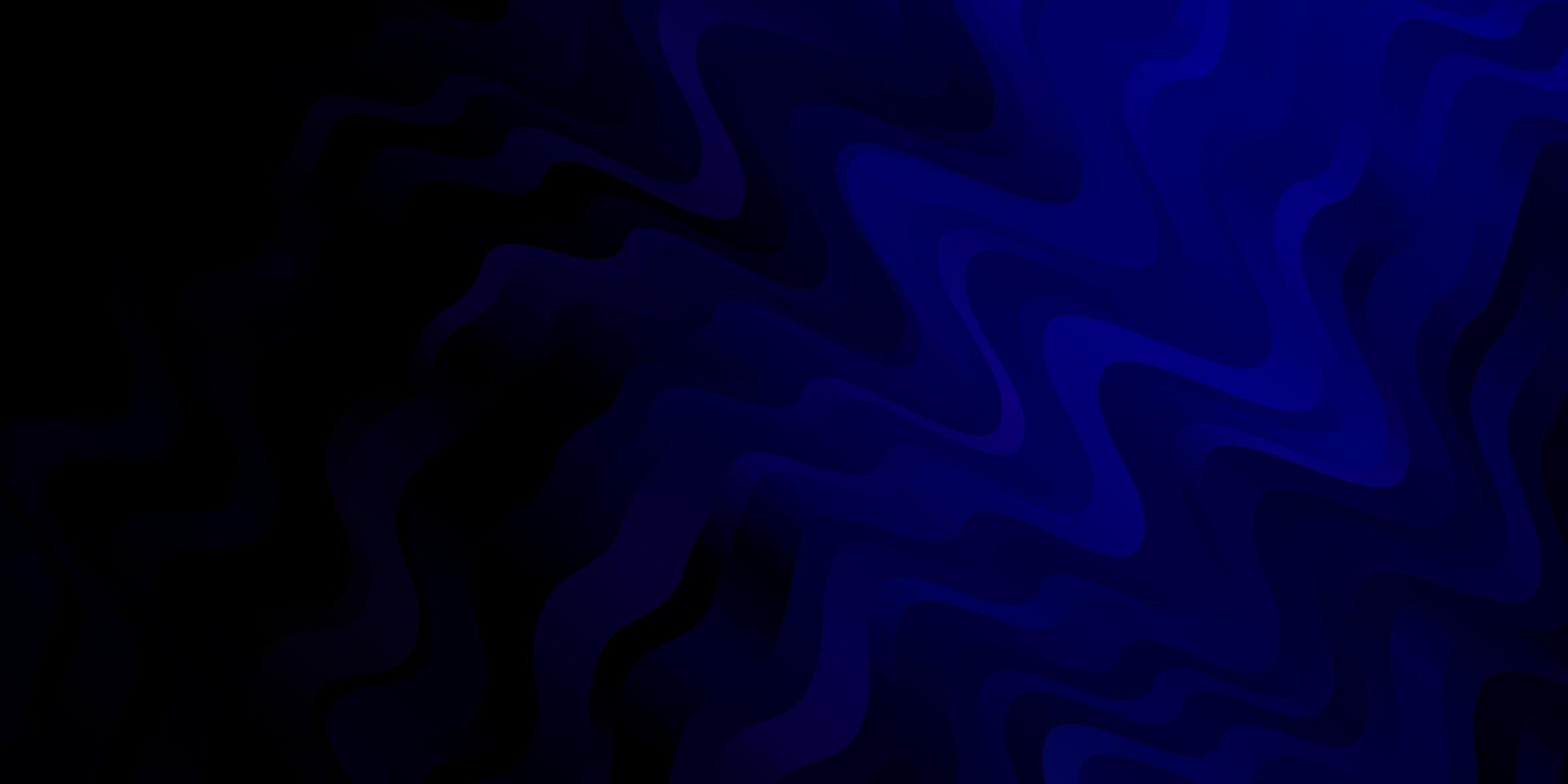 Dark BLUE vector backdrop with circular arc Illustration in halftone style with gradient curves Pattern for booklets leaflets