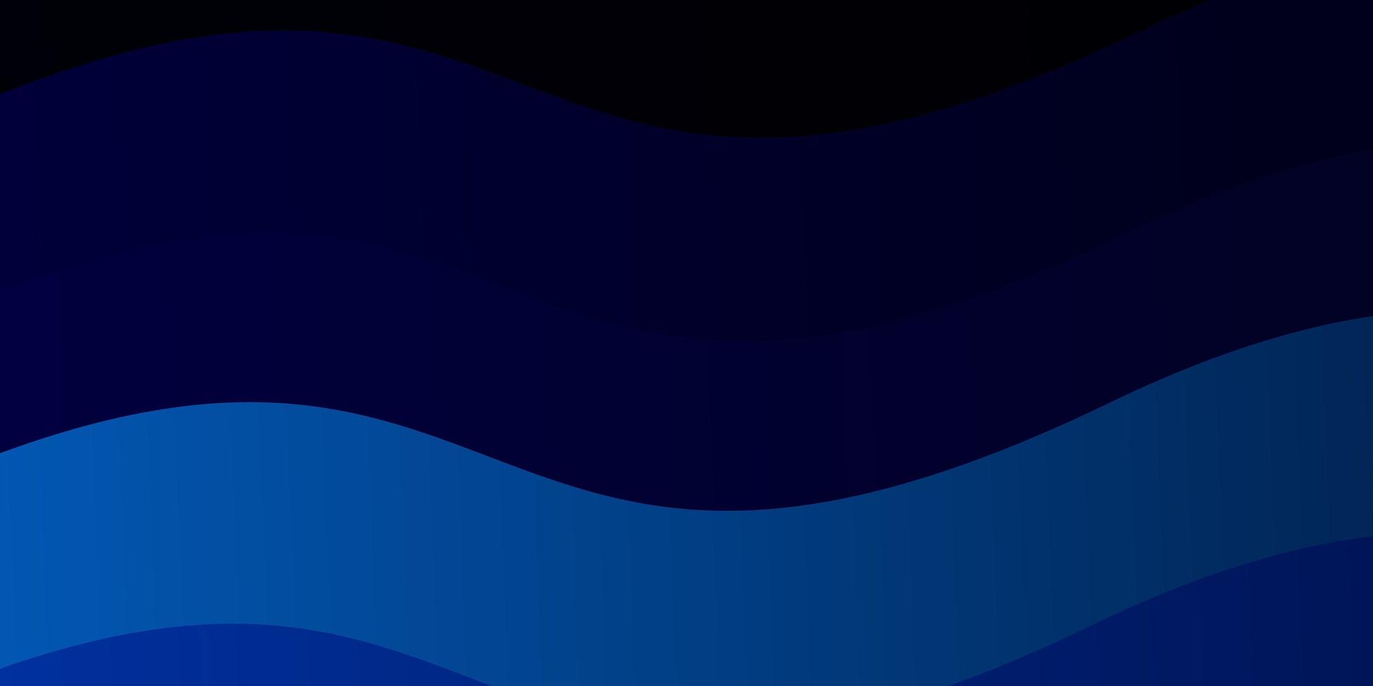 Dark BLUE vector template with curved lines Bright sample with colorful bent lines shapes Smart design for your promotions