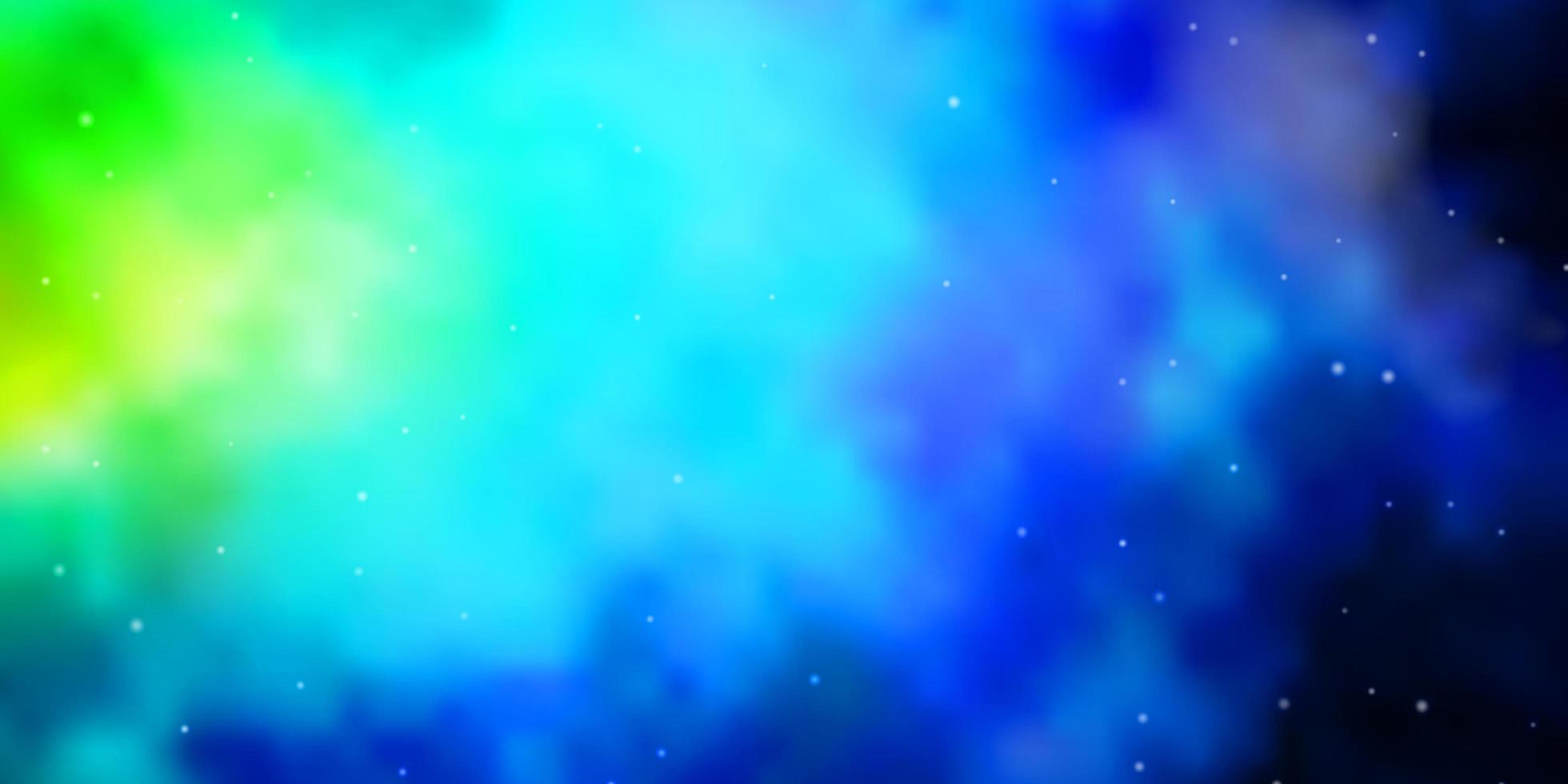 Light Blue Green vector texture with beautiful stars Colorful illustration in abstract style with gradient stars Theme for cell phones