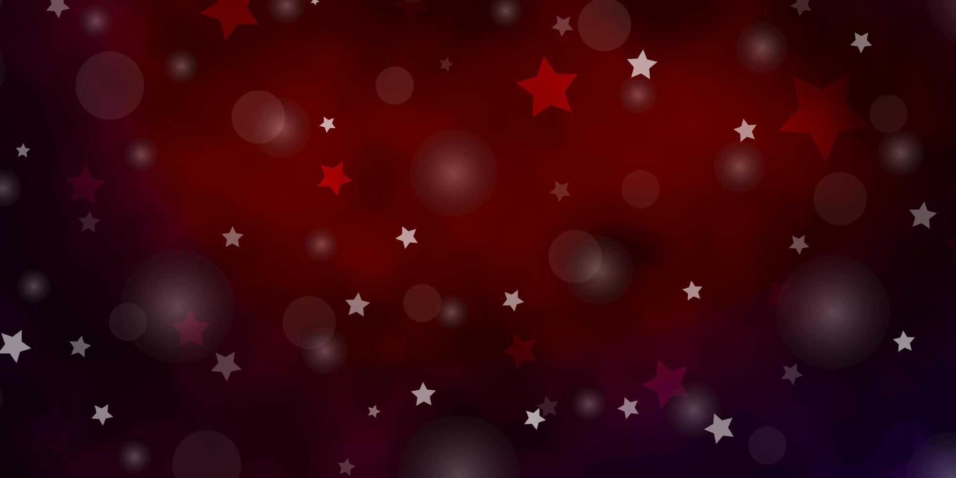 Dark Blue Red vector background with circles stars Colorful illustration with gradient dots stars Template for business cards websites