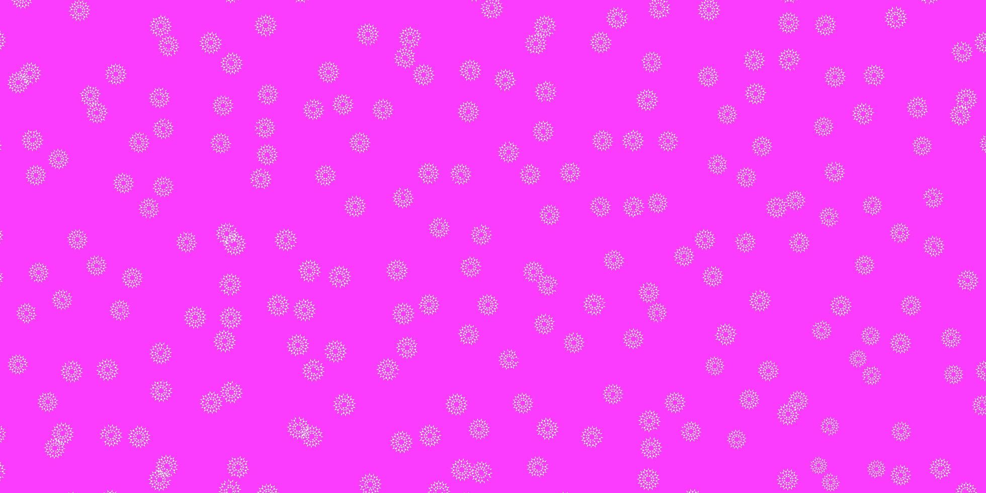 Light purple vector doodle pattern with flowers