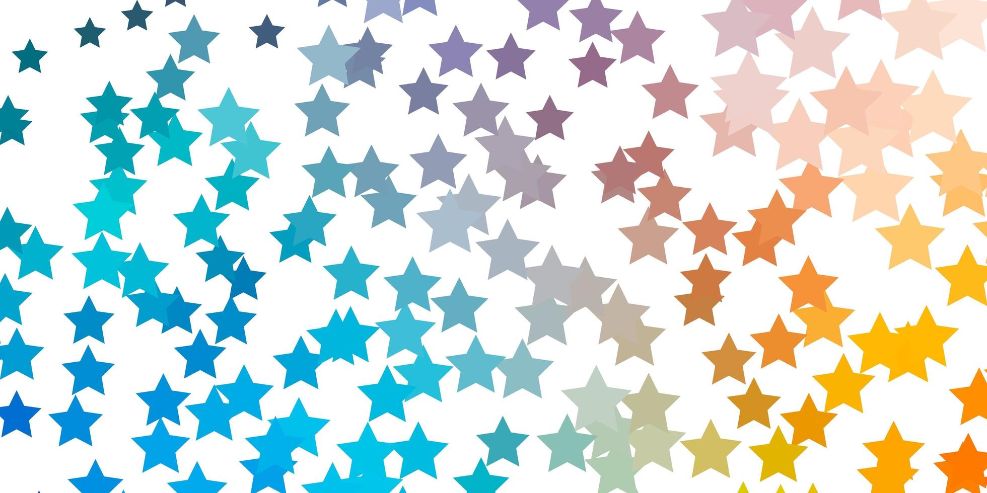 Light Blue Yellow vector texture with beautiful stars Colorful illustration with abstract gradient stars Pattern for new year ad booklets