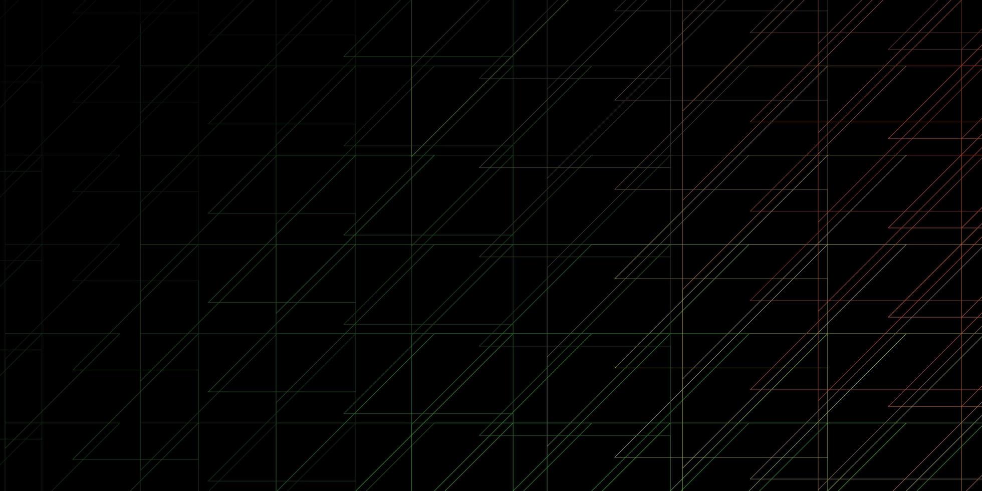 Dark Green Red vector backdrop with lines Gradient illustration with straight lines in abstract style Smart design for your promotions