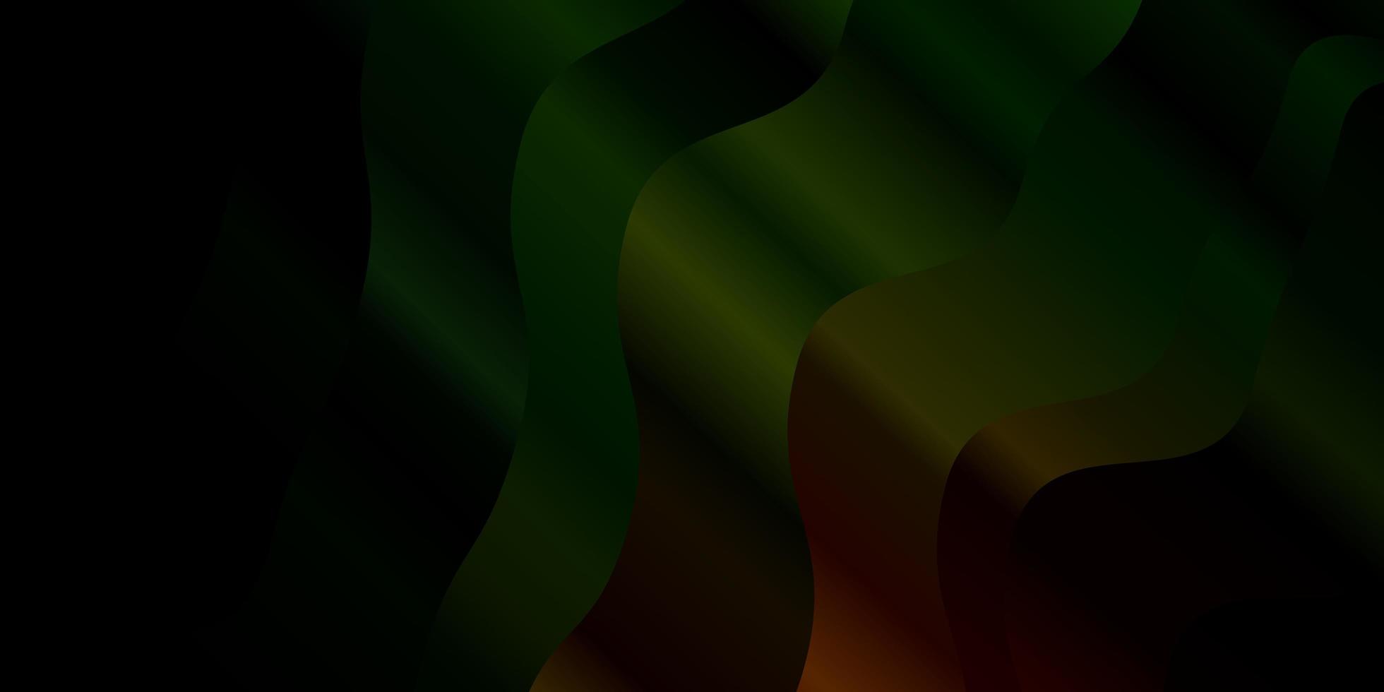 Dark Green Red vector layout with circular arc Colorful illustration which consists of curves Pattern for websites landing pages
