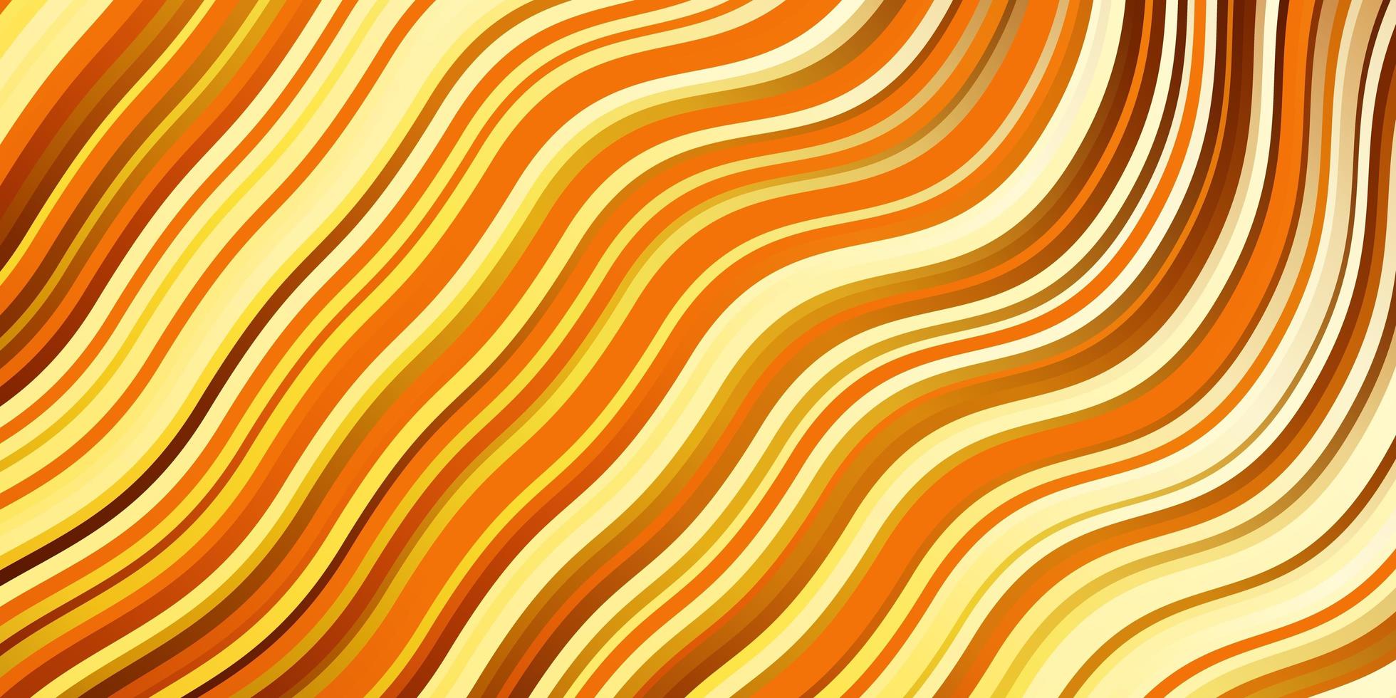 Fondo de vector naranja claro con arcos Ilustración de degradado abstracto con líneas torcidas diseño inteligente para sus promociones