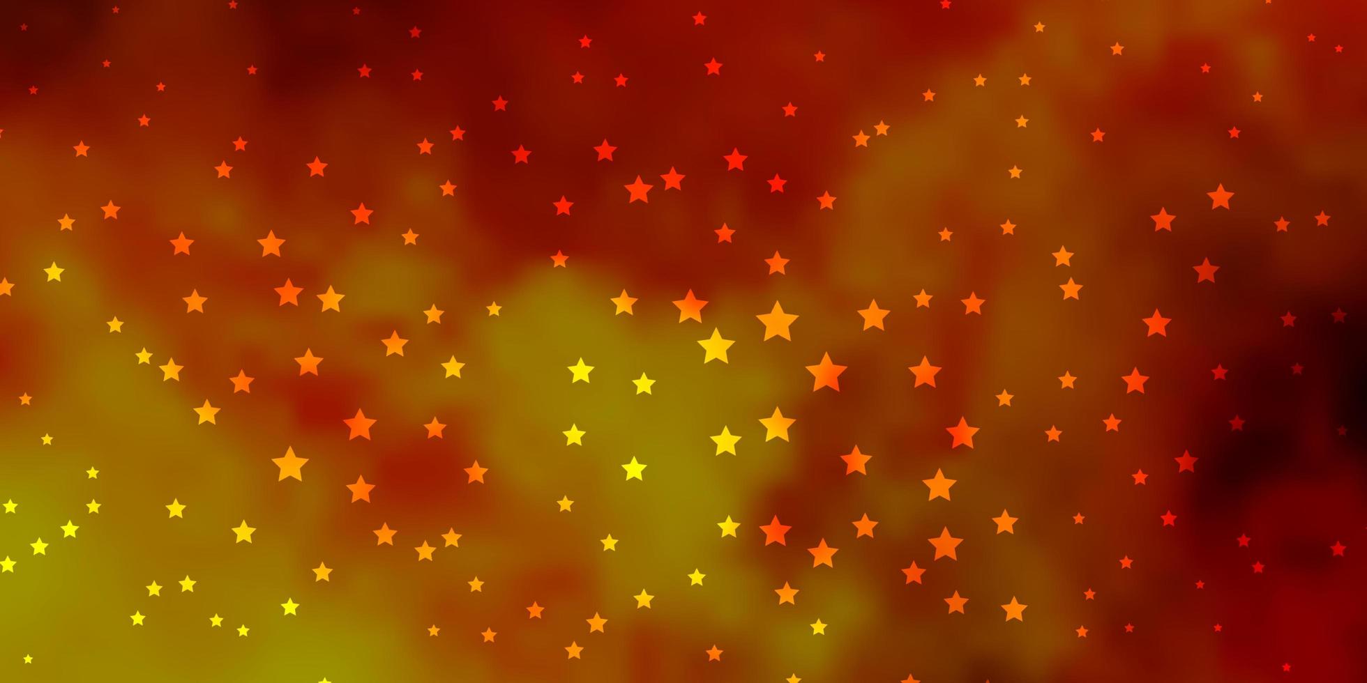 Dark Orange vector layout with bright stars Colorful illustration with abstract gradient stars Best design for your ad poster banner