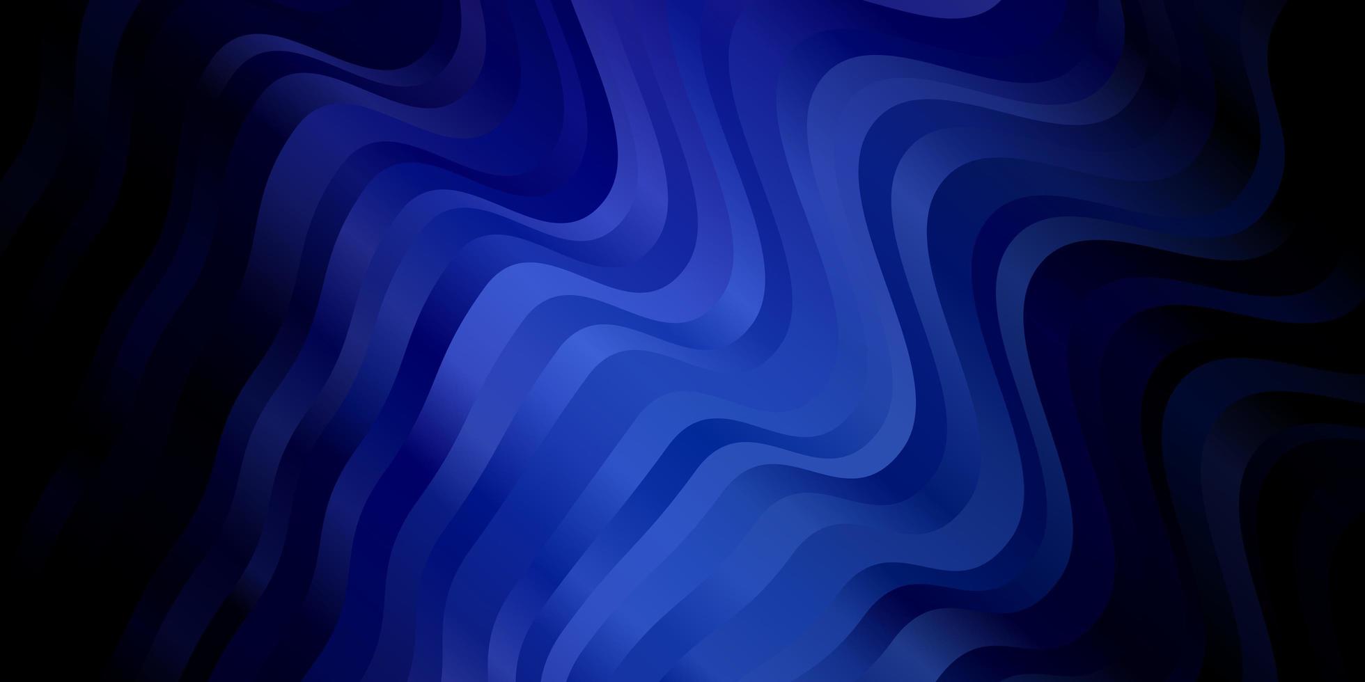 Dark Pink Blue vector background with bent lines Illustration in halftone style with gradient curves Pattern for ads commercials
