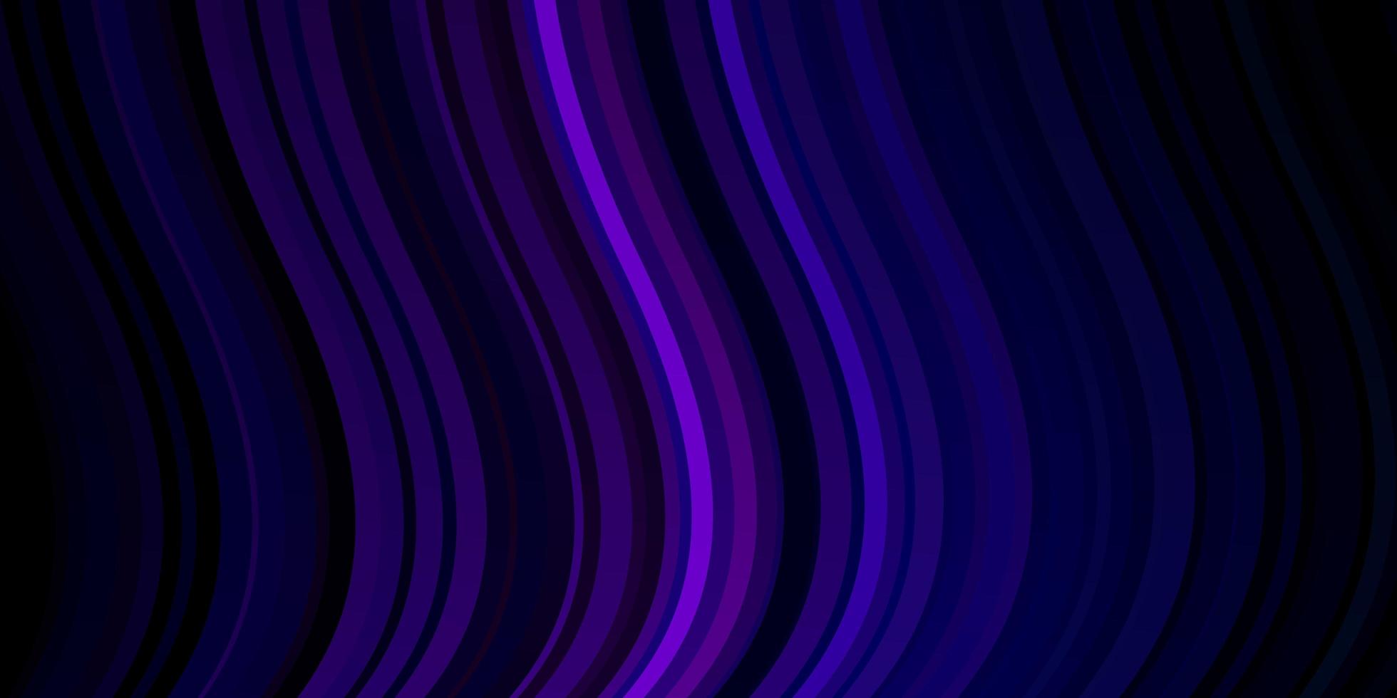 Fondo de vector azul rosa oscuro con líneas curvas ilustración colorida en estilo abstracto con diseño de líneas dobladas para la promoción de su negocio