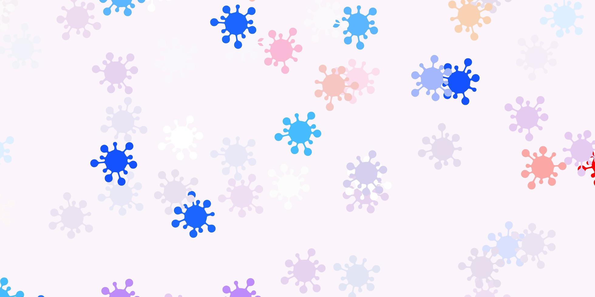 Light blue red vector template with flu signs