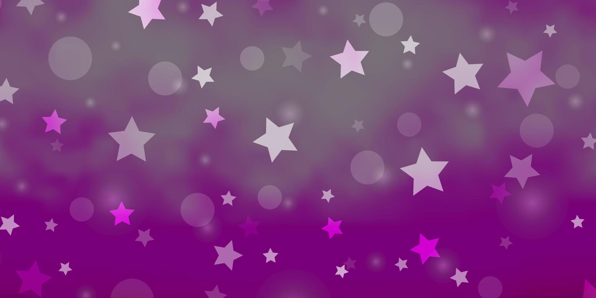 Light Purple Pink vector background with circles stars Colorful disks stars on simple gradient background Texture for window blinds curtains