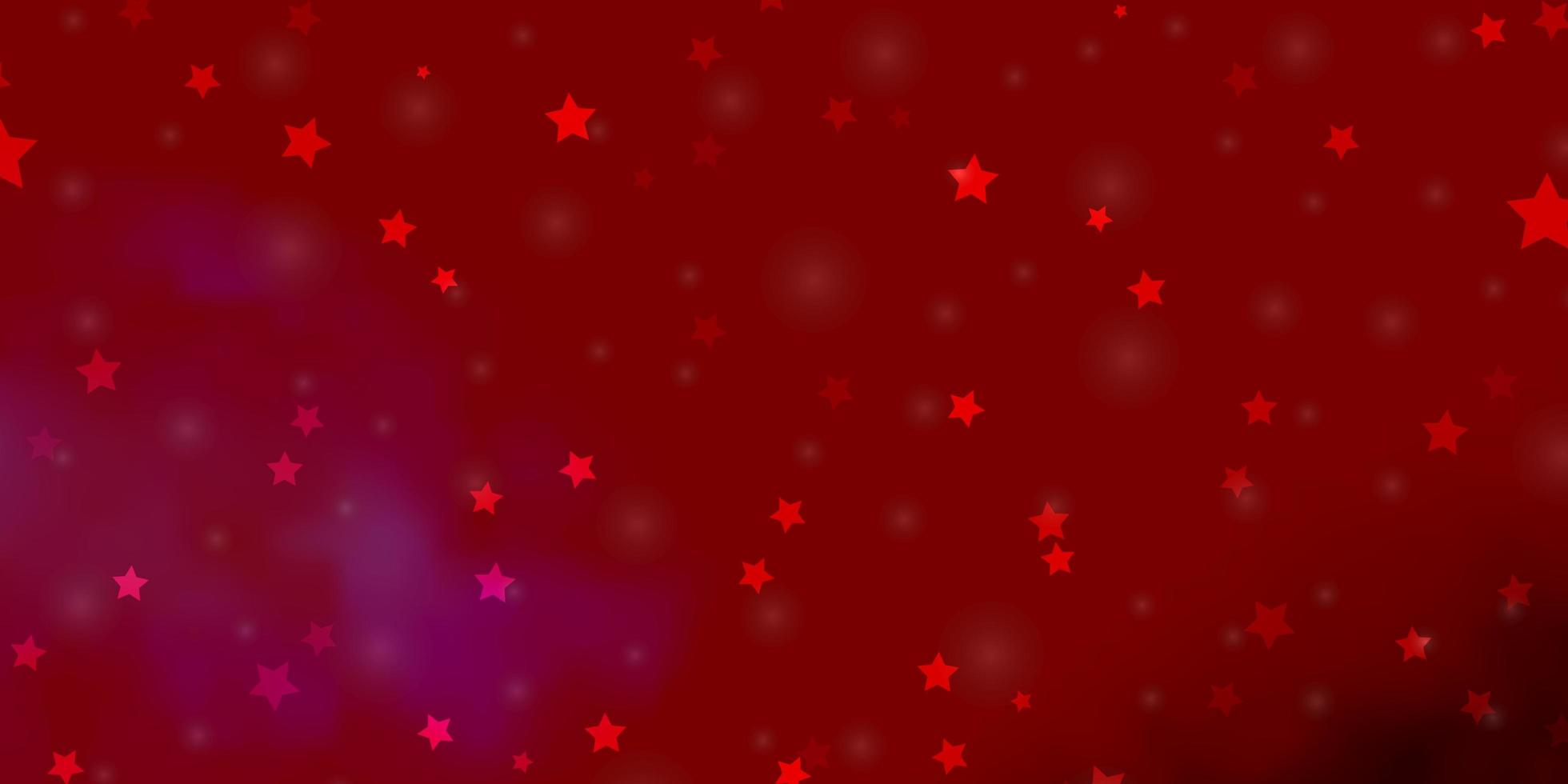 Light Red vector texture with beautiful stars Colorful illustration with abstract gradient stars Pattern for new year ad booklets
