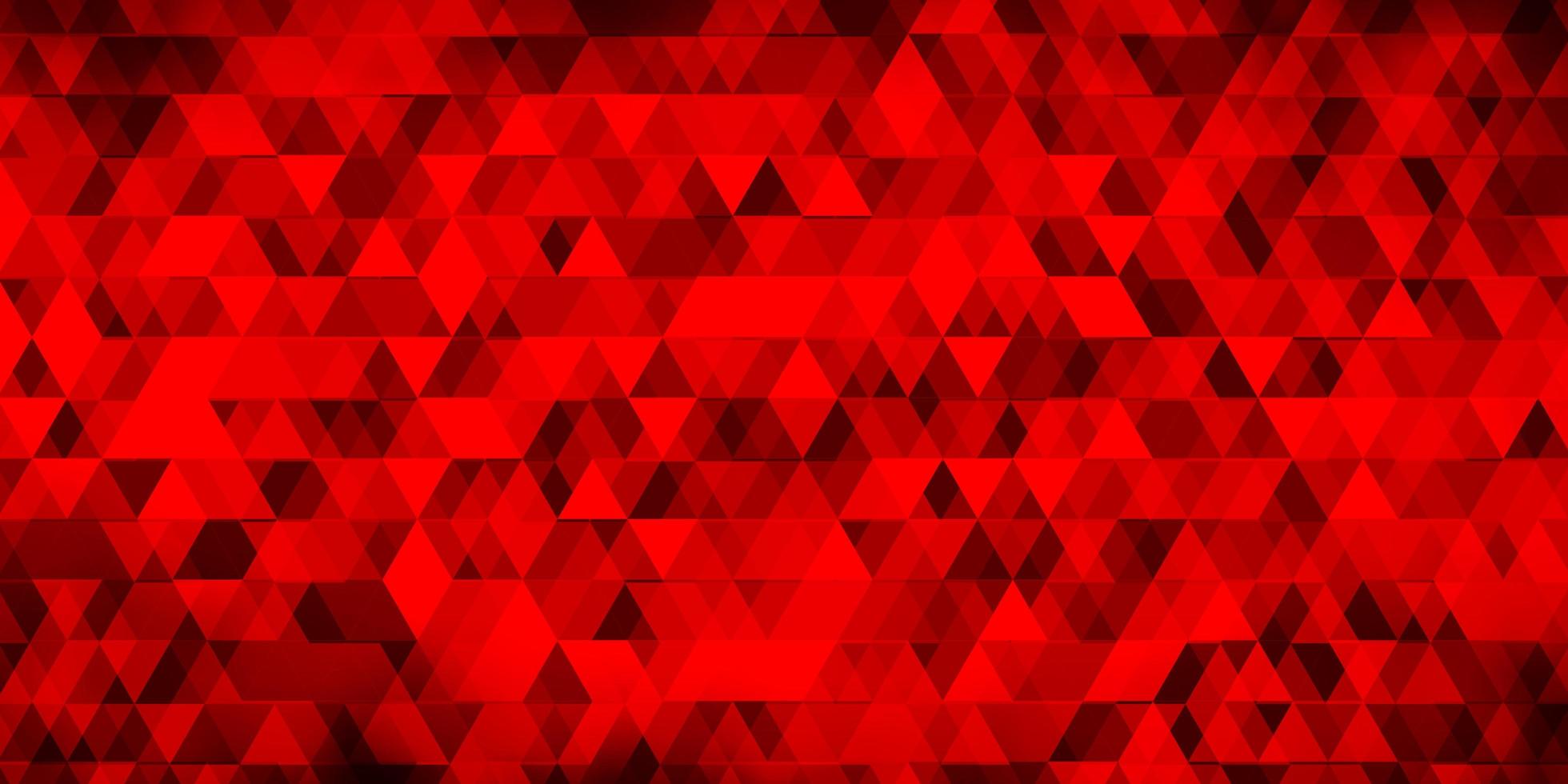 Fondo de vector amarillo rojo oscuro con líneas triángulos