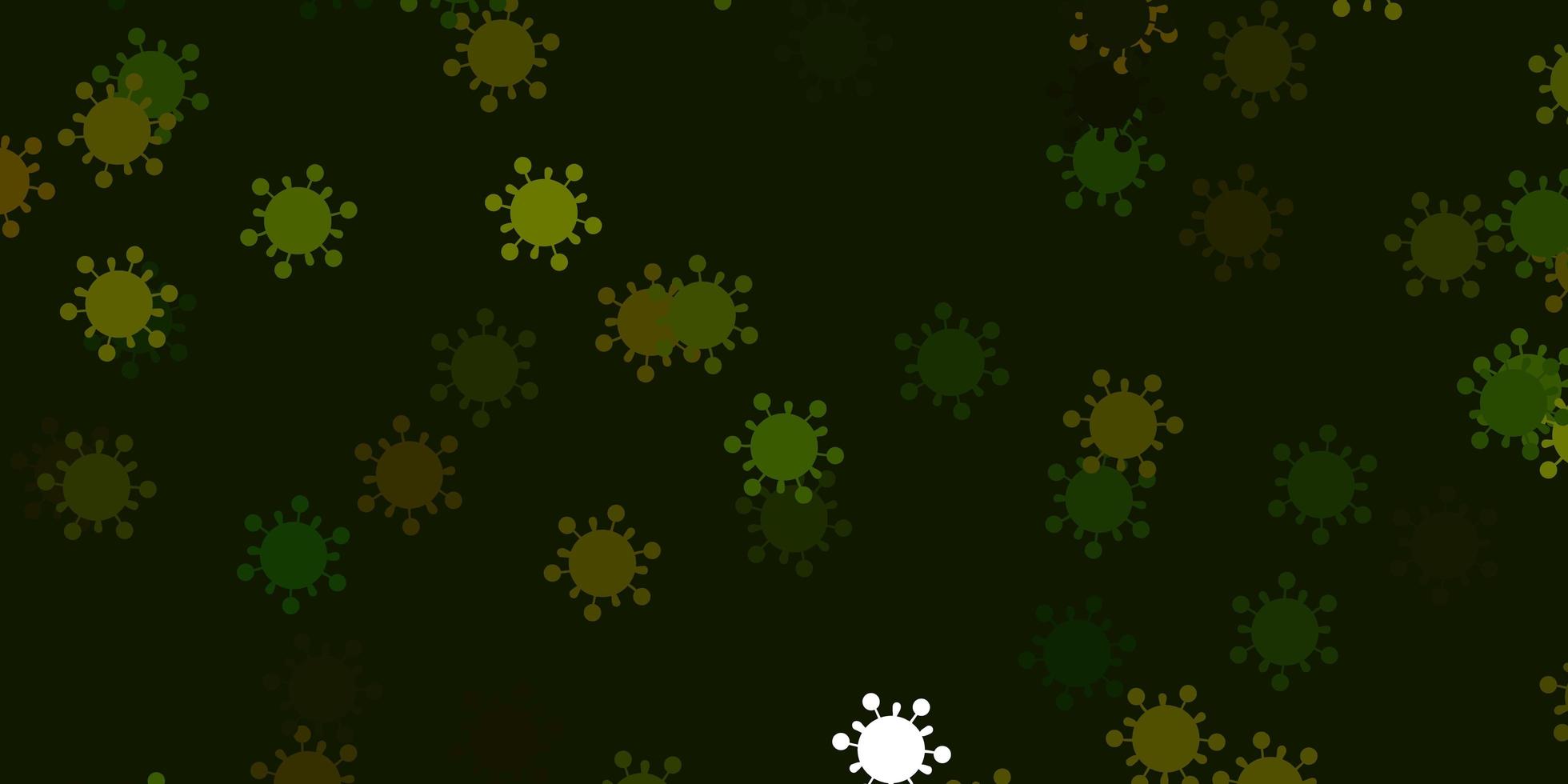 Light green vector pattern with coronavirus elements