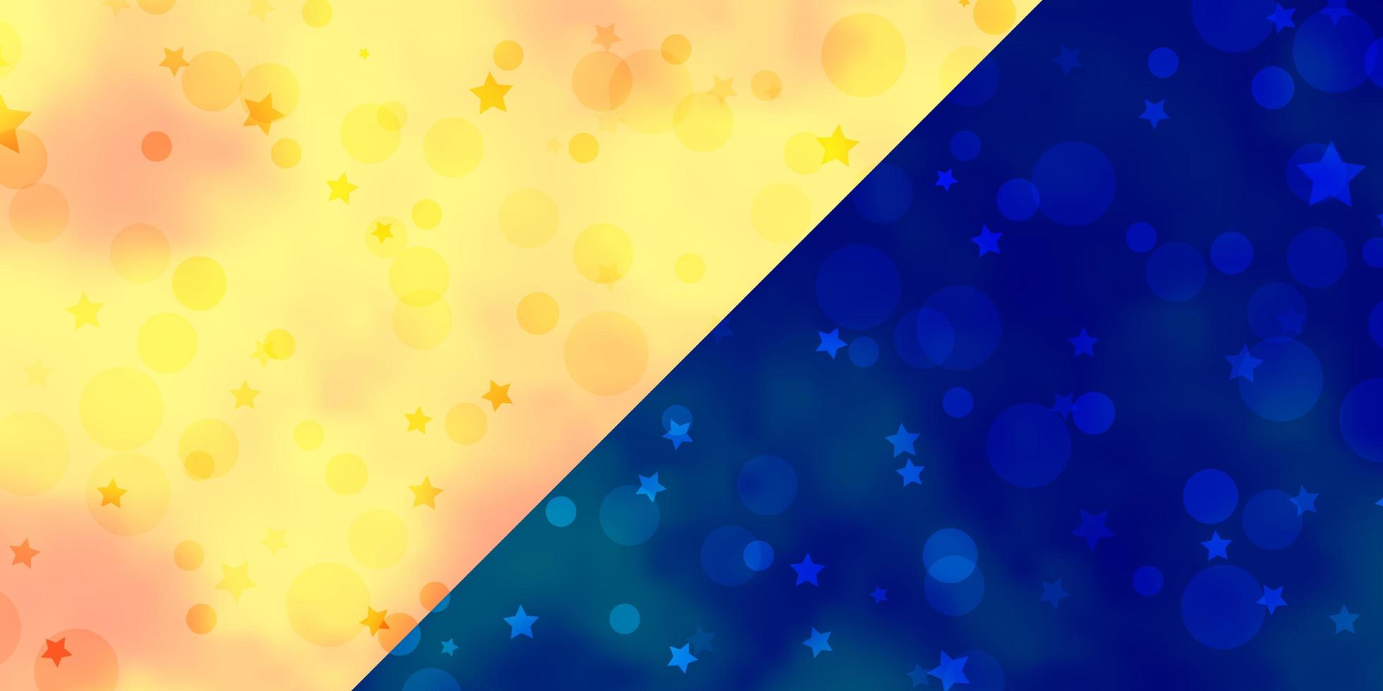 Vector layout with circles stars Colorful disks stars on simple gradient background Pattern for design of fabric wallpapers