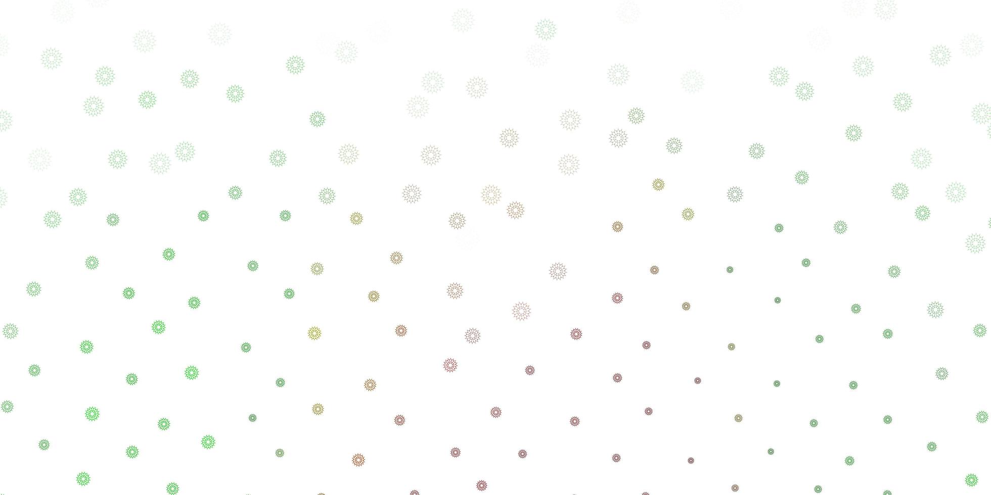 Light green red vector natural layout with flowers