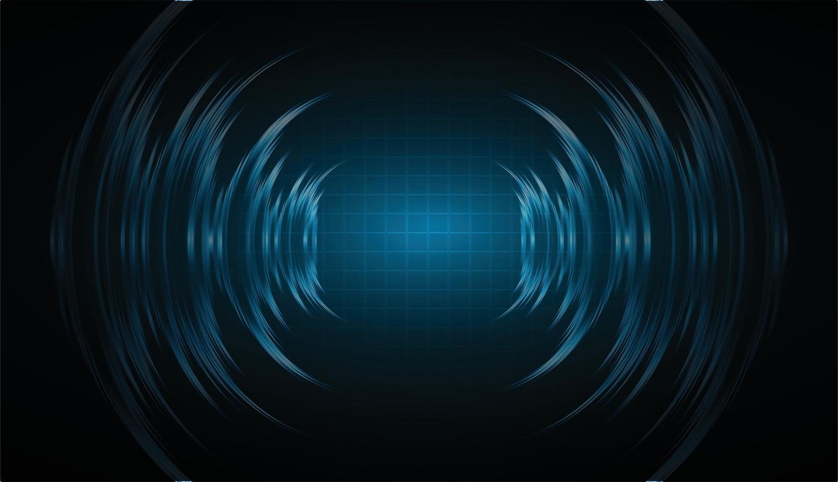 Sound waves oscillating dark light vector