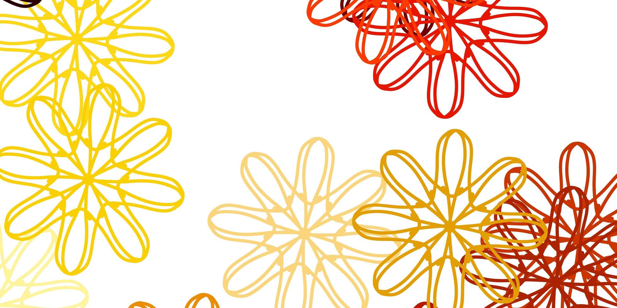 Light Orange vector natural backdrop with flowers