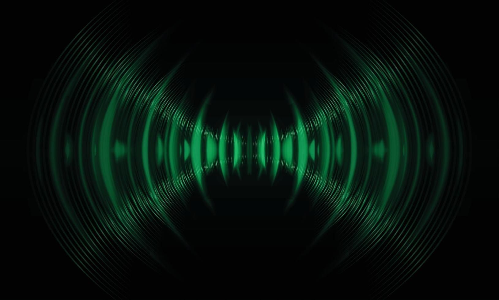 Sound waves oscillating dark light vector