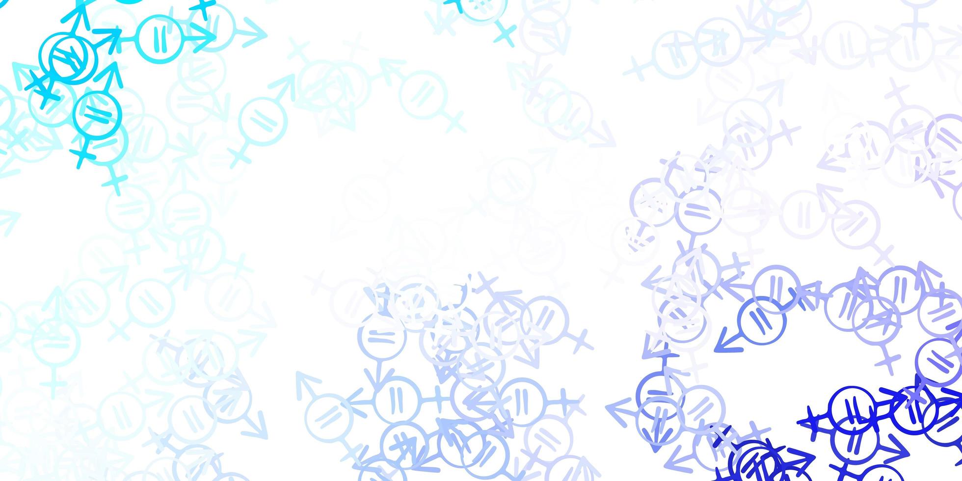 Light Pink Blue vector backdrop with woman power symbols