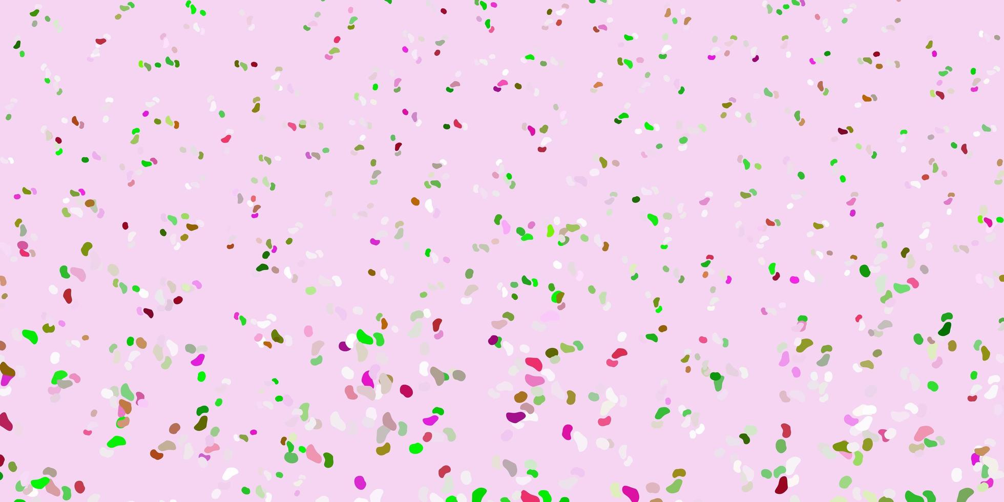 Light pink green vector background with random forms
