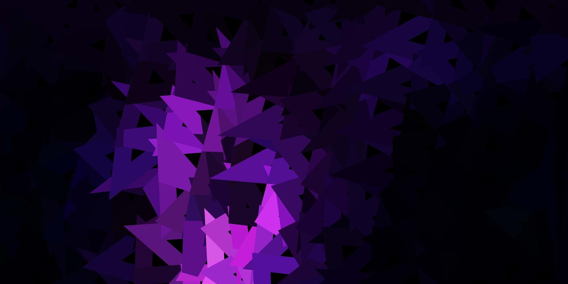 Dark purple vector abstract triangle backdrop