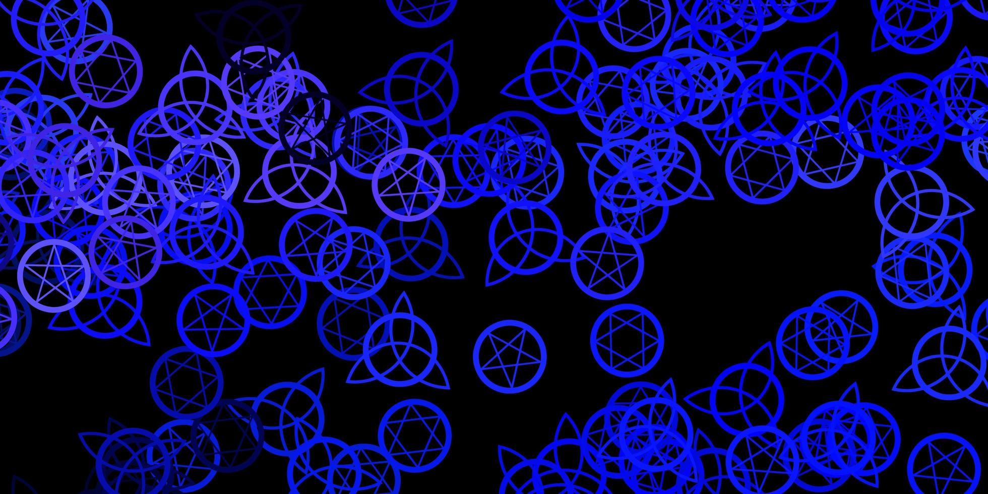 Dark Purple vector template with esoteric signs