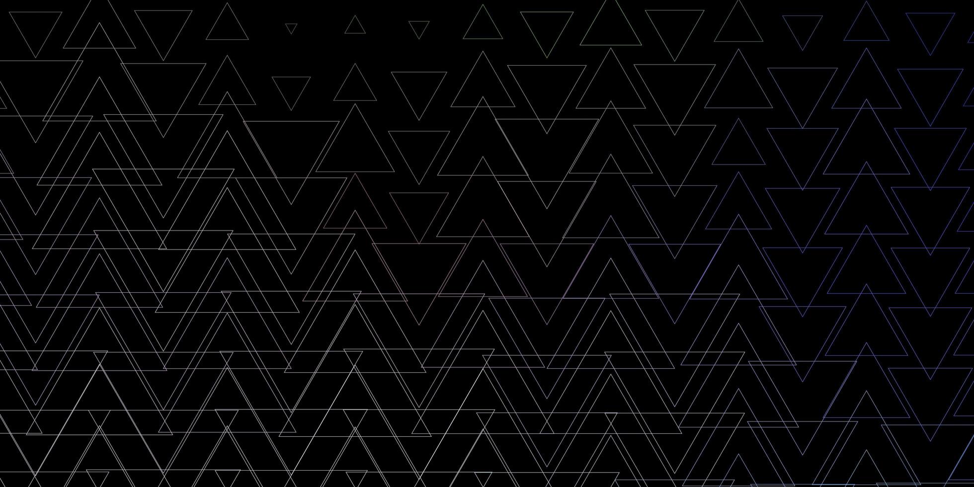 Dark Blue Red vector backdrop with lines triangles Illustration with set of colorful triangles Pattern for websites