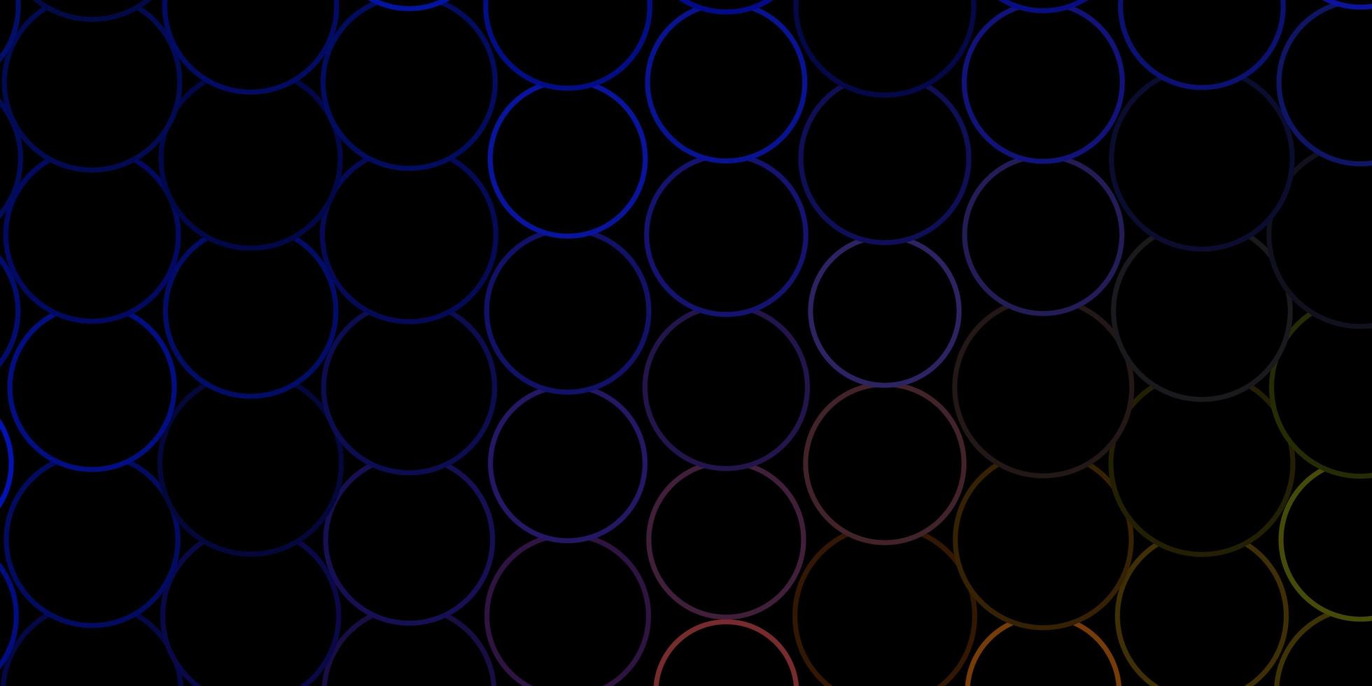 Dark Blue Yellow vector backdrop with circles Abstract colorful disks on simple gradient background Pattern for wallpapers curtains