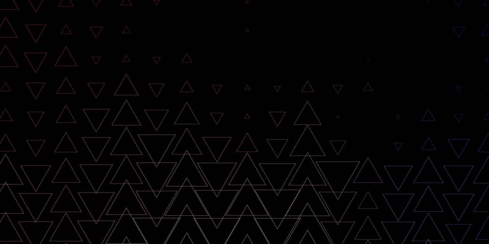 Dark Blue Yellow vector backdrop with lines triangles Abstract gradient illustration with triangles Template for wallpapers