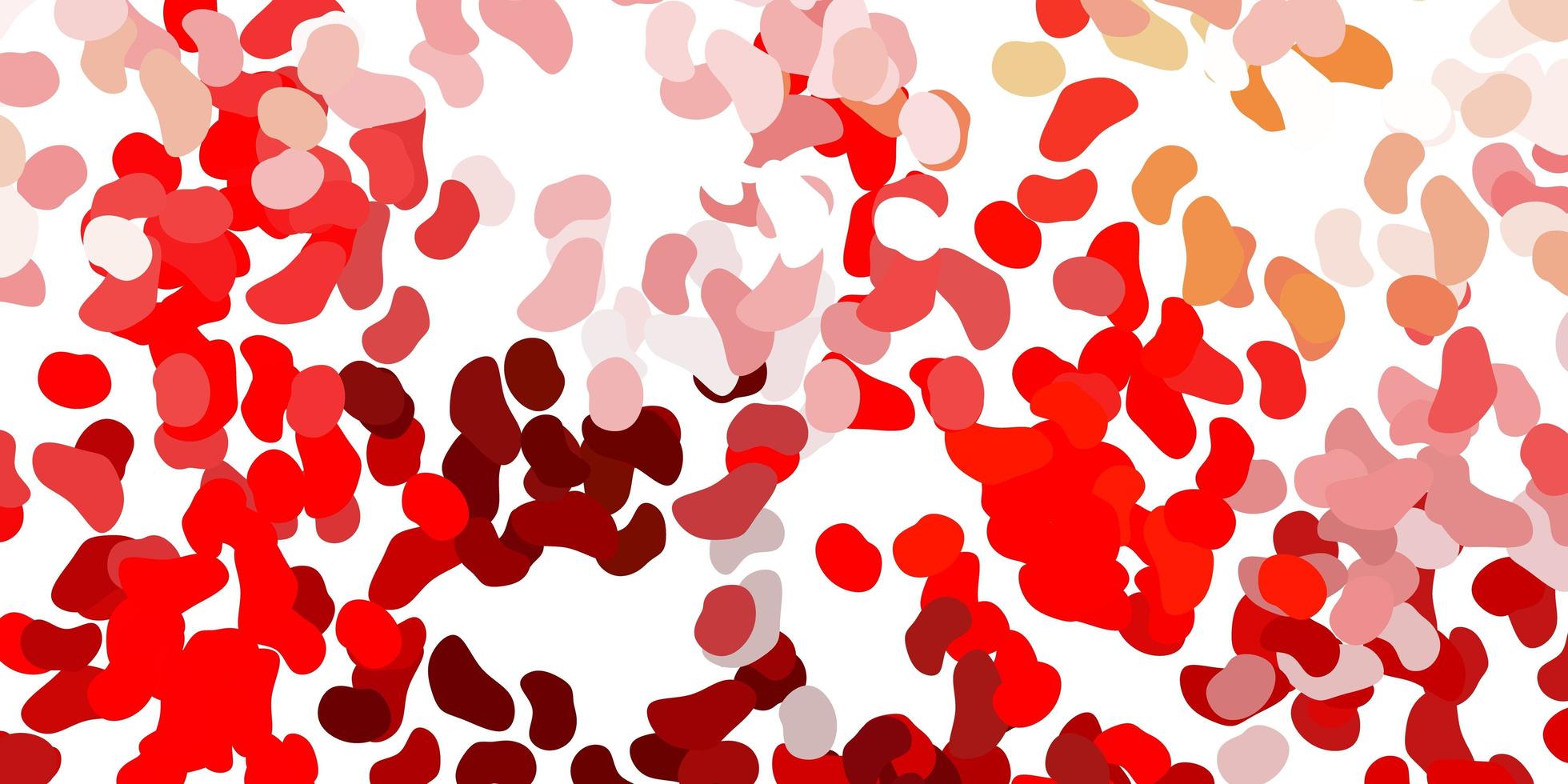 Light red yellow vector pattern with abstract shapes