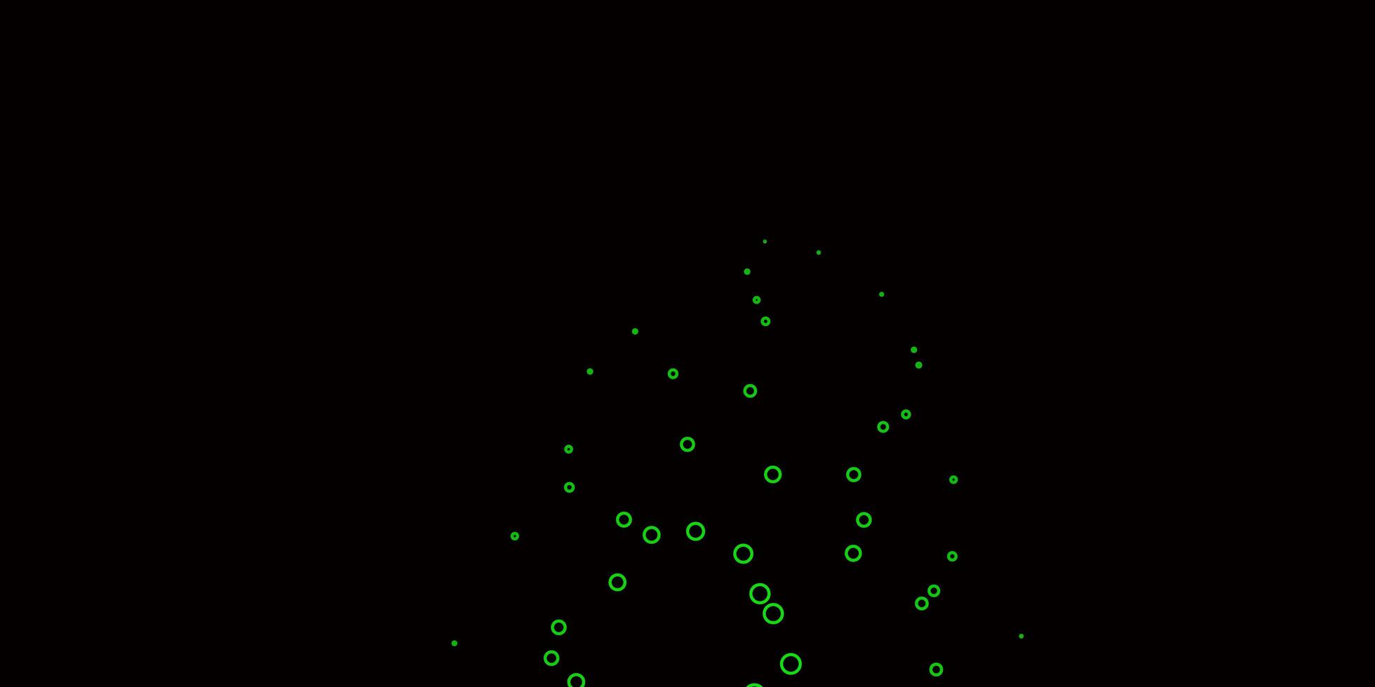 Dark Green vector template with circles Glitter abstract illustration with colorful drops Pattern for wallpapers curtains