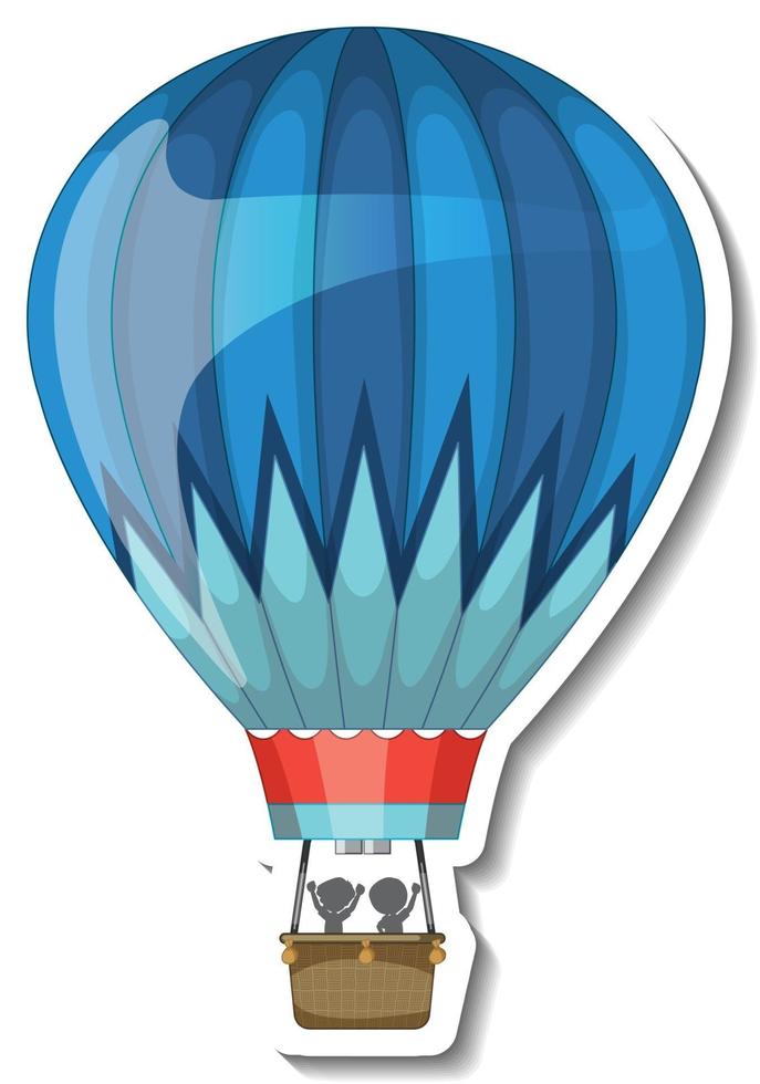 A sticker template with Hot balloon air isolated vector