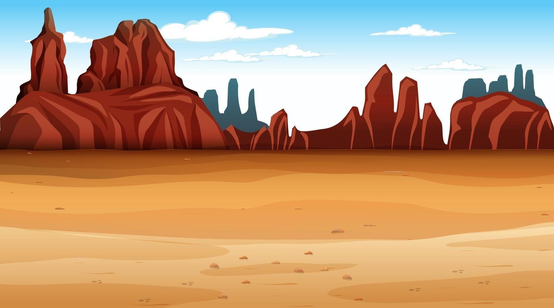 Desert forest landscape at daytime scene vector