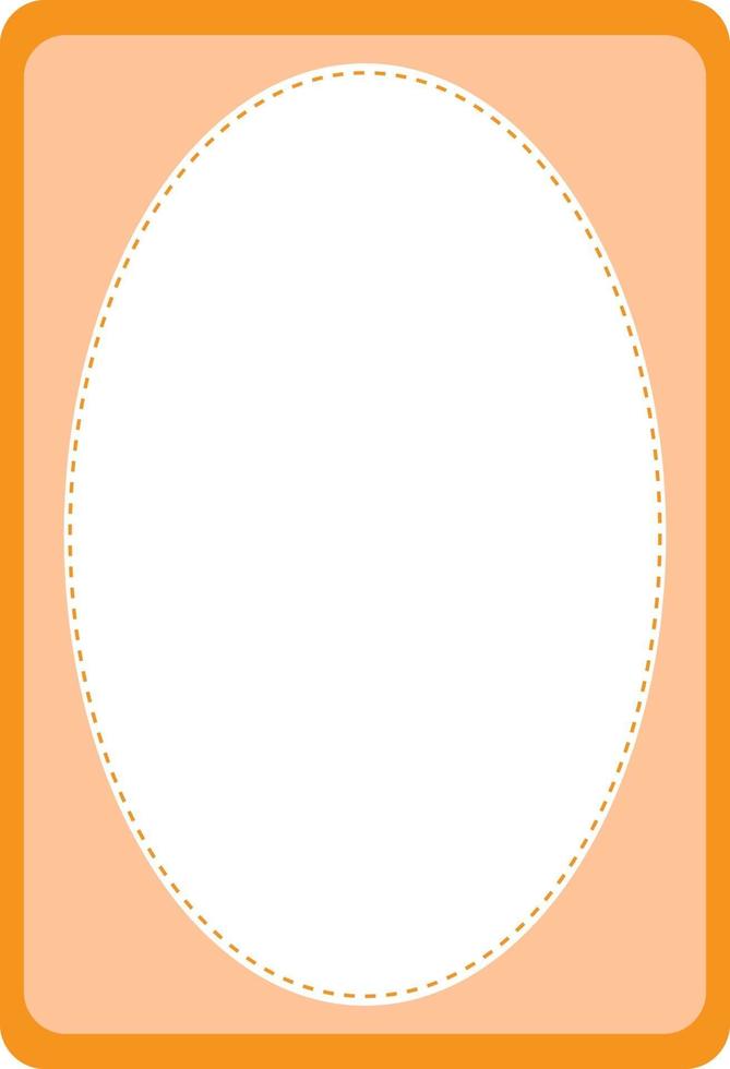 Empty oval shape banner template vector