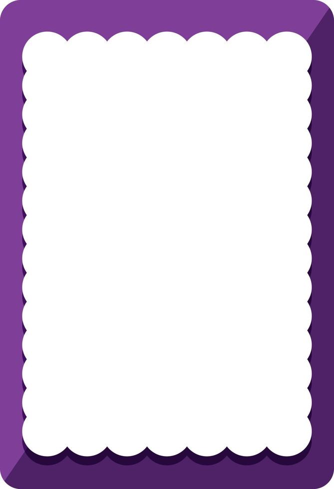Empty purple curl frame banner template vector